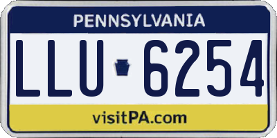 PA license plate LLU6254