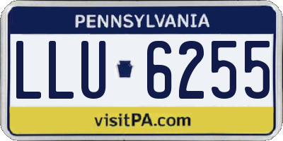 PA license plate LLU6255
