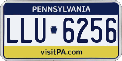 PA license plate LLU6256