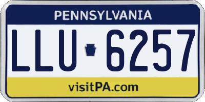 PA license plate LLU6257