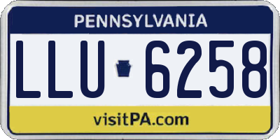 PA license plate LLU6258