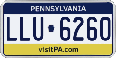 PA license plate LLU6260