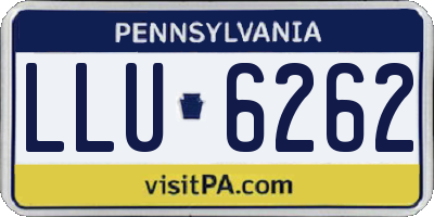 PA license plate LLU6262