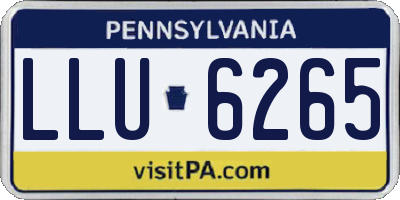 PA license plate LLU6265