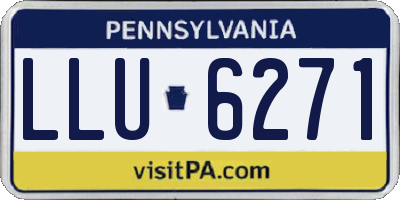 PA license plate LLU6271