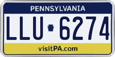 PA license plate LLU6274