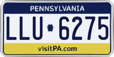 PA license plate LLU6275