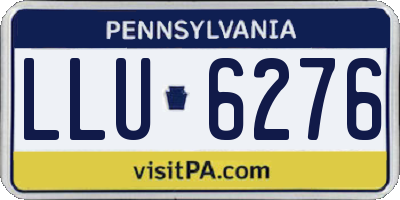 PA license plate LLU6276
