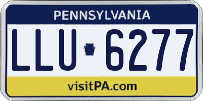 PA license plate LLU6277