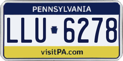 PA license plate LLU6278