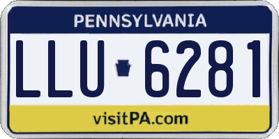 PA license plate LLU6281