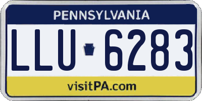 PA license plate LLU6283