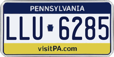 PA license plate LLU6285
