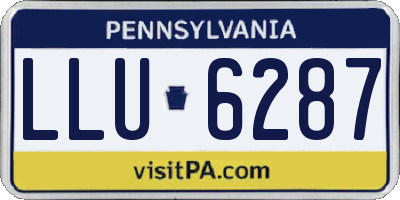PA license plate LLU6287
