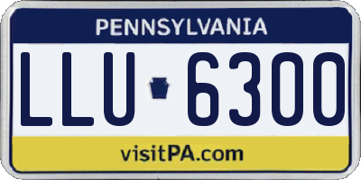 PA license plate LLU6300
