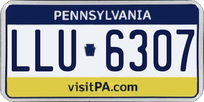 PA license plate LLU6307