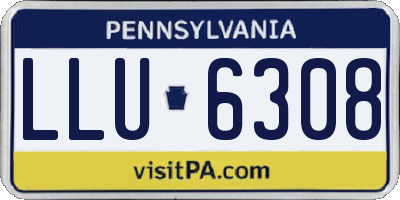 PA license plate LLU6308