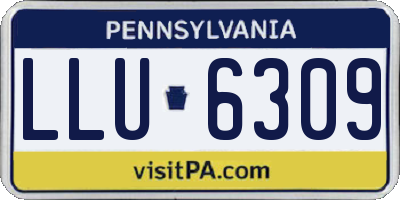 PA license plate LLU6309