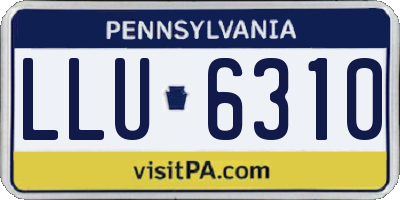 PA license plate LLU6310