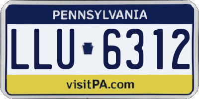 PA license plate LLU6312