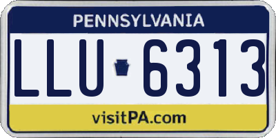 PA license plate LLU6313