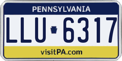 PA license plate LLU6317