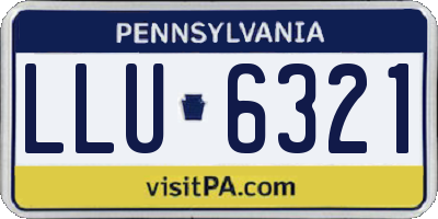 PA license plate LLU6321