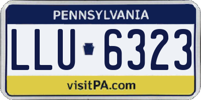 PA license plate LLU6323