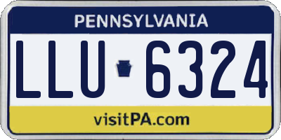 PA license plate LLU6324