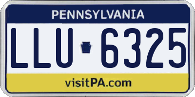 PA license plate LLU6325