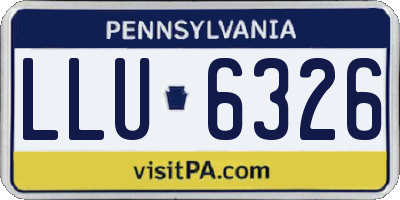PA license plate LLU6326