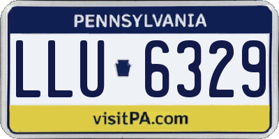 PA license plate LLU6329