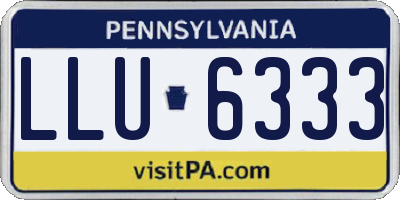 PA license plate LLU6333