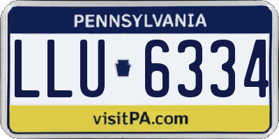 PA license plate LLU6334