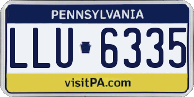 PA license plate LLU6335