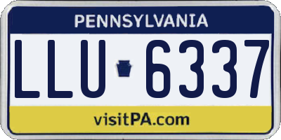PA license plate LLU6337