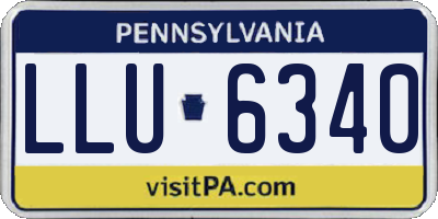 PA license plate LLU6340
