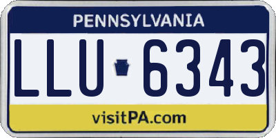PA license plate LLU6343