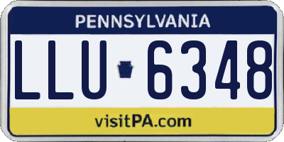 PA license plate LLU6348