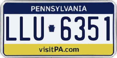 PA license plate LLU6351