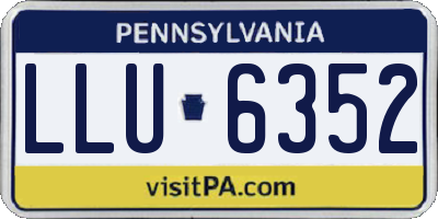 PA license plate LLU6352