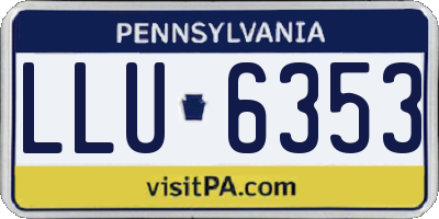 PA license plate LLU6353