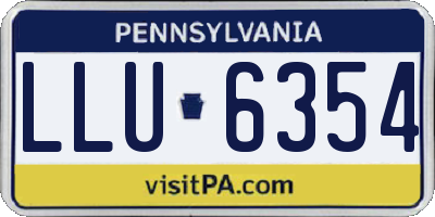 PA license plate LLU6354