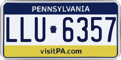 PA license plate LLU6357