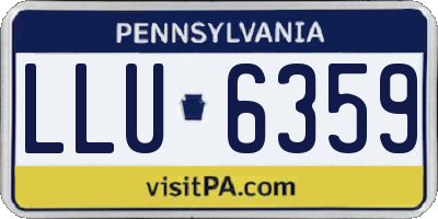 PA license plate LLU6359