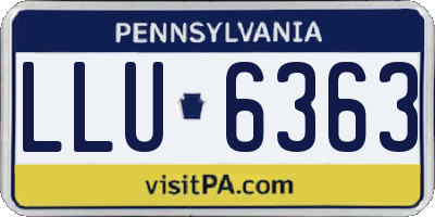PA license plate LLU6363