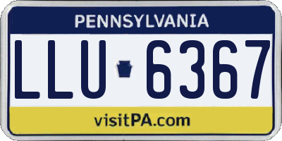 PA license plate LLU6367