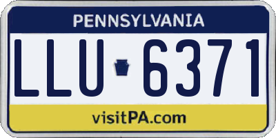 PA license plate LLU6371