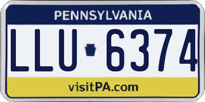 PA license plate LLU6374
