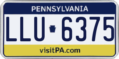 PA license plate LLU6375